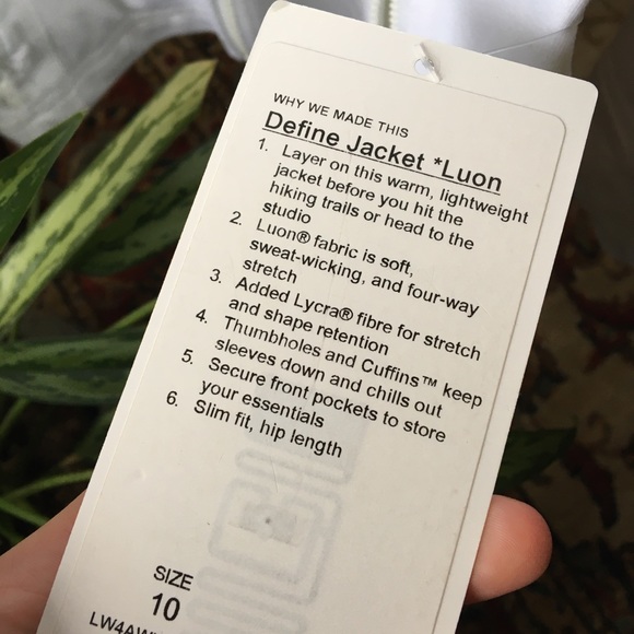 Lululemon White Define Jacket - Picture 3 of 5